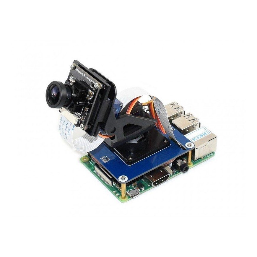 Pan-Tilt, extension accessory with camera mount, designed for Raspberry Pi, Waveshare 16138 – 3