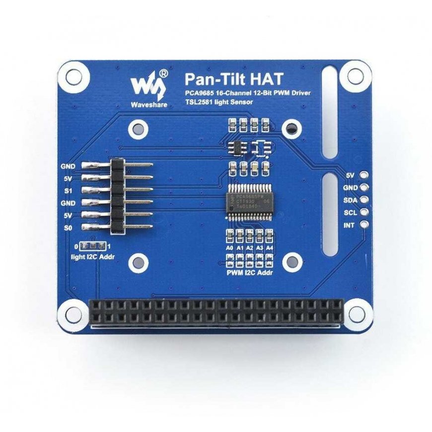 Pan-Tilt, laienduspinkus kaamerahoidik Raspberry Pi jaoks, Waveshare 16138 – 4