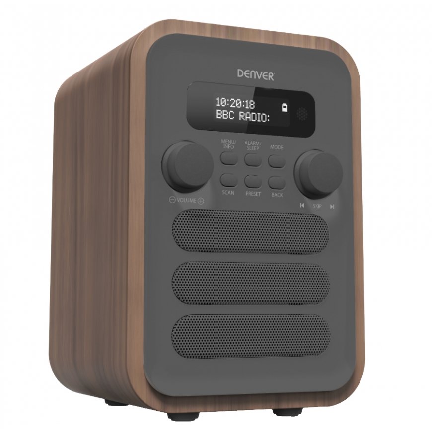 Denver DAB-48GREY Personālais Digitāls Pelēks, Koks