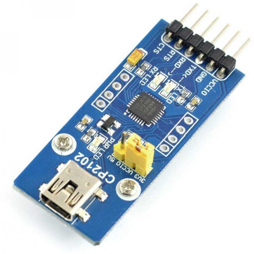 Преобразователь USB-UART CP2102, разъем miniUSB, Waveshare 8085