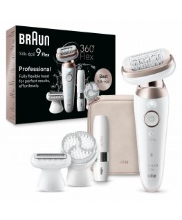 Braun Silk-épil 9 Flex 9-360 3D 40 pintsetid Roos, Valge