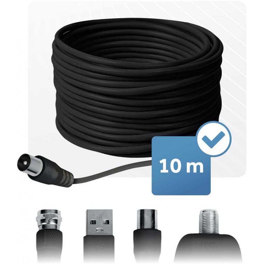 Sisä- ja ulkoantennit televisioon „Ultra HD 4K Berdsen BD-955“ musta – 3