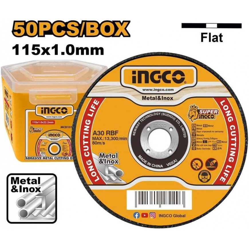 Ingco metal cutting corner 115 x 1 mm, set of 50 – 2