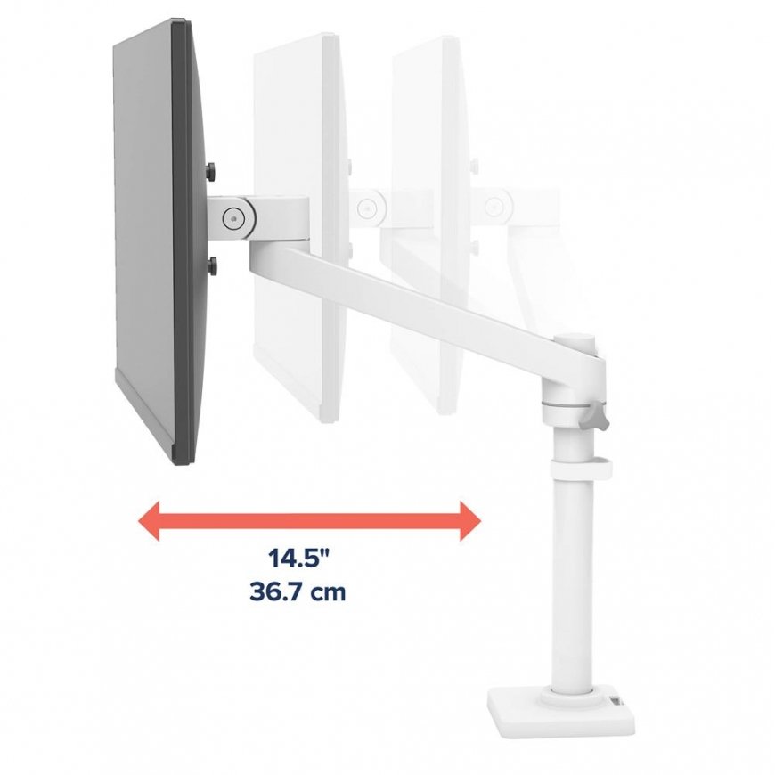 Ergotron NX Series NX MONITOR ARM WHITE 86,4 cm (34") Стол Черный, Белый – 5