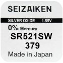 Батарея - Seizaiken 379 (SR521SW) Серебряный Оксид 1.55В 10 шт. Батарея - Seizaiken 379 (SR521SW) Серебряный Оксид 1.55В 10 шт.