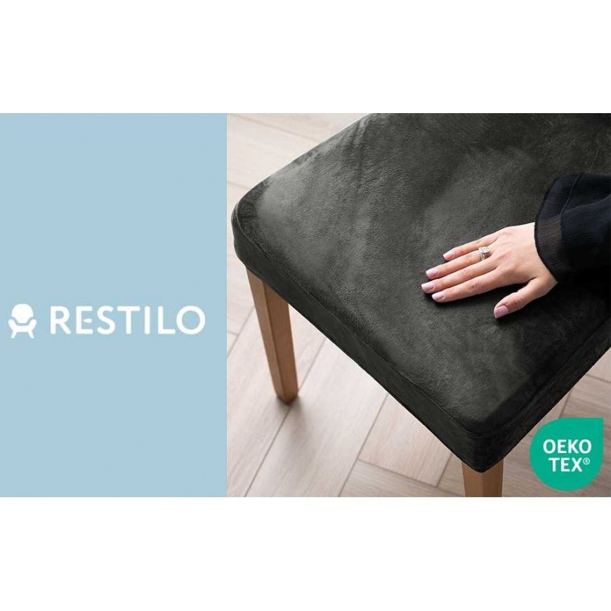KLASISKA RESTILO dīvāna pārvalks SENTO tērauda krāsā, vienkāršs stils, klasika – 2