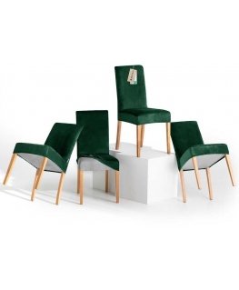 CLASSIC RESTILO sofa cover SENTO, bottle green color, simple, classic