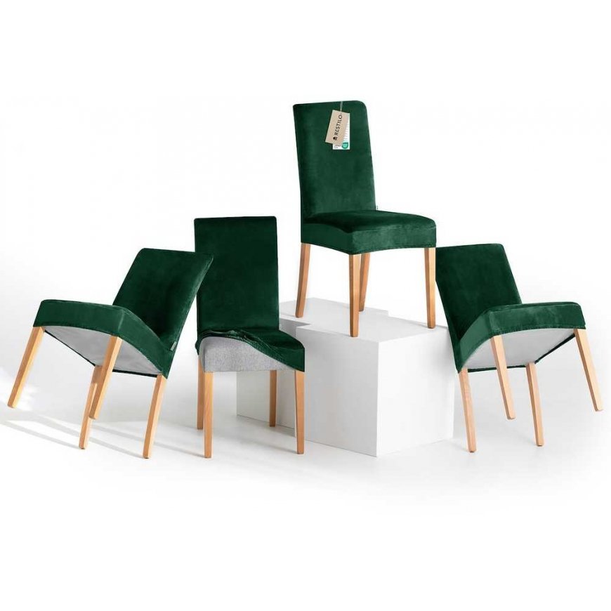 CLASSIC RESTILO sofa cover SENTO, bottle green color, simple, classic