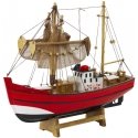 Lean Toys Keräilykoristeellinen kalastusvenemalli, punainen, 30x26 cm