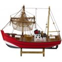 Lean Toys Keräilykoristeellinen kalastusvenemalli, punainen, 30x26 cm