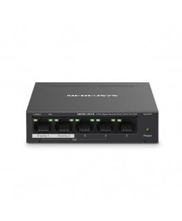Mercusys MS105GP võrgulüliti Gigabit Ethernet (10/100/1000) Power over Ethernet tugi Must