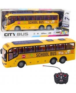Lean Toys Remote Controlled School Bus 1:30 with Lights