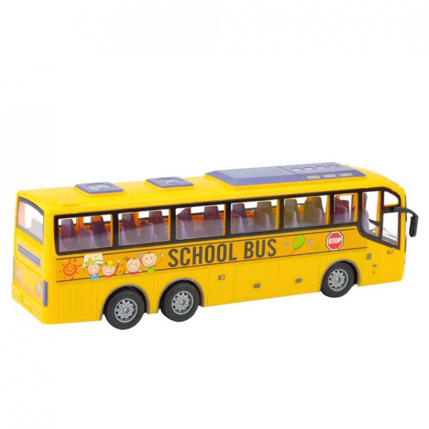 Lean Toys Kaugjuhtimisega koolibuss 1:30 koos valgustusega – 3