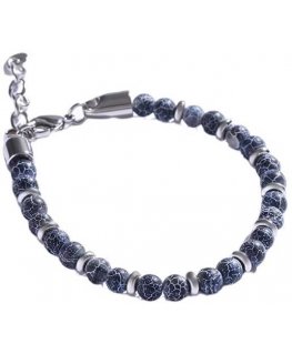 Marc Malone Men's beaded bracelet with agate MCGB5010