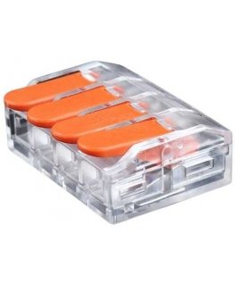 Hismart Universali užspaudžiama laidu savienojums, 4x 0.5-6.0mm², 41A, 450V, 20gab.