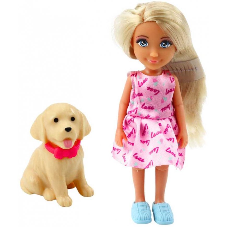 Lean Toys Lėlė Ankiki su triračiu motoroleriu ir šuneliu – 5