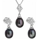 Evolution Group Luxury silver river pearl set 29018.3 (earrings, chain, pendant) Evolution Group Luxury silver river pearl set 29018.3 (earrings, chain, pendant)