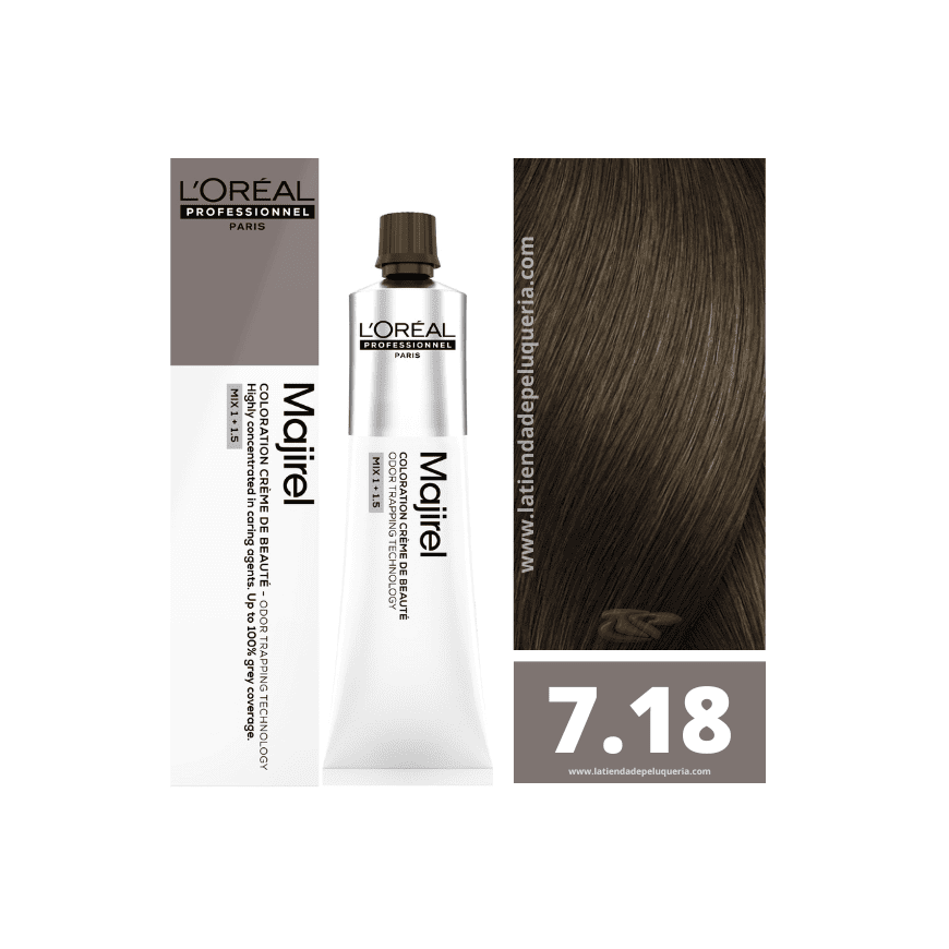 L'Oreal MAJIREL skaistumkopšanas krāsošanas krēms 7.18 60 ml
