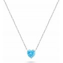 Brilio Silver Sparkling silver pendant with blue heart NCL53WAQ