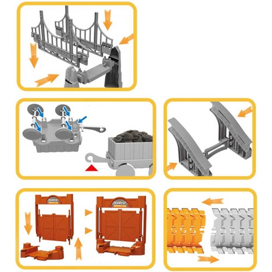 WOOPIE XXL electric train construction site with 174 pieces. – 3
