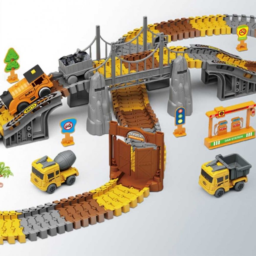WOOPIE XXL electric train construction site with 174 pieces. – 5