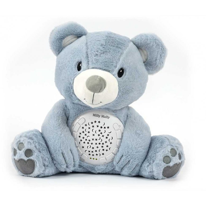 Milly Mally plush toy with projector Bear Milly Blue