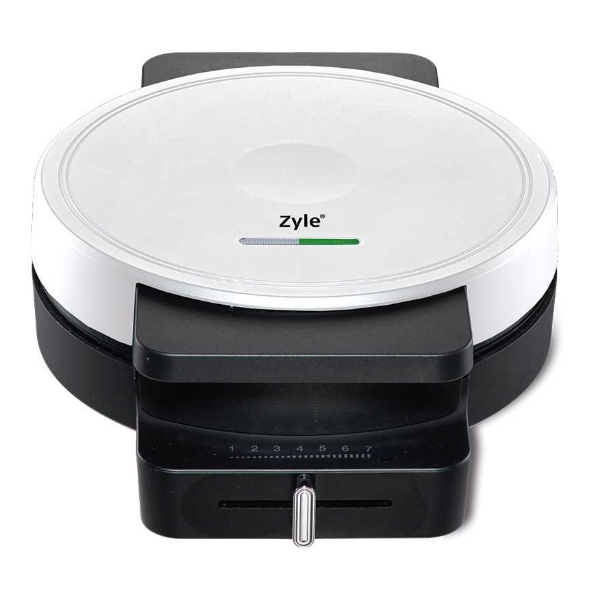 Vafļu Čirvīņu pankūku panna Zyle ZY311W, balta, 1000 W
