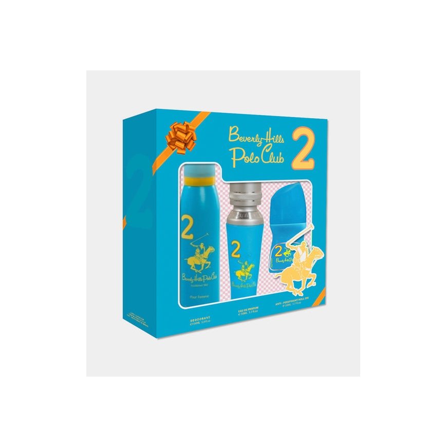 Set Beverly Hills Polo Club: Nr. 2, Eau De Parfum, Moterims, 50 ml + Nr. 2, Antiperspirantas, Dezodorantas Roll-On, Moterims, 50