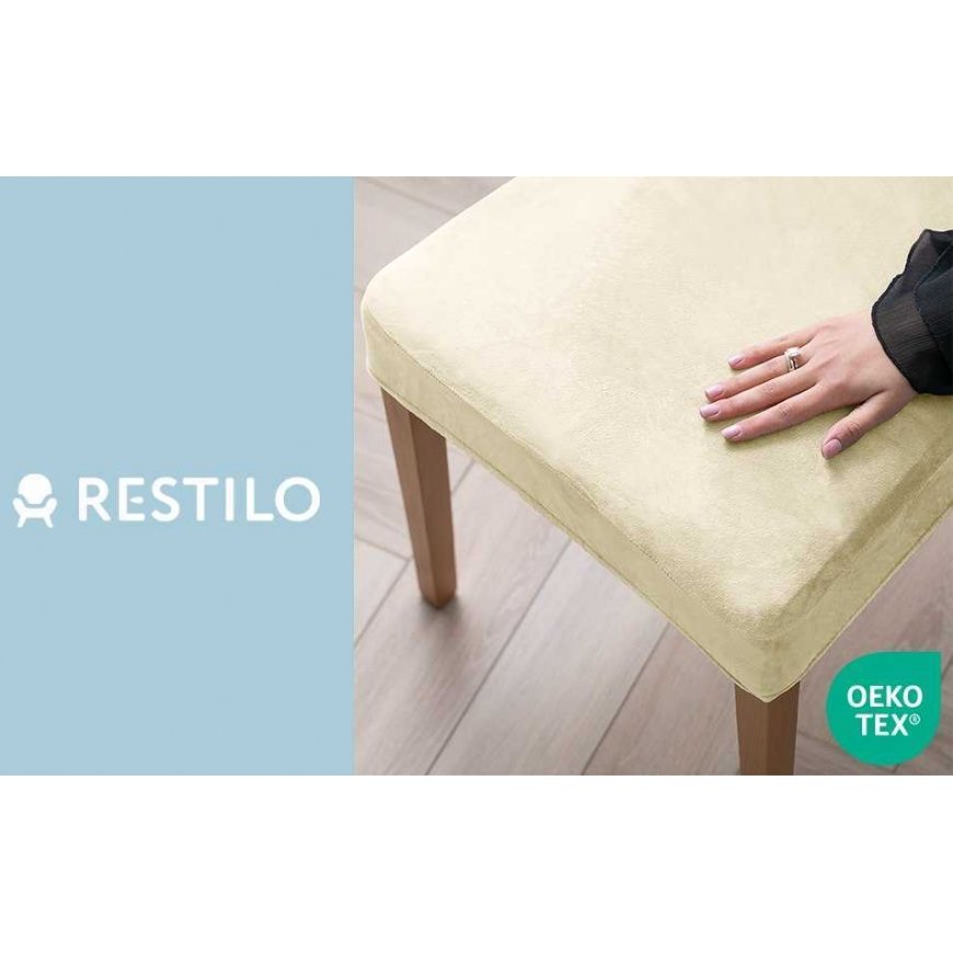 CLASSIC RESTILO sofa cover SENTO in cream color, solid color, classic style – 2