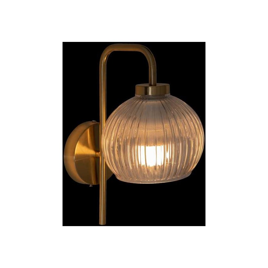 Lamp Kugel seinavalgus KRYS, kuldne ja klaasist, kõrgus 30 cm – 3
