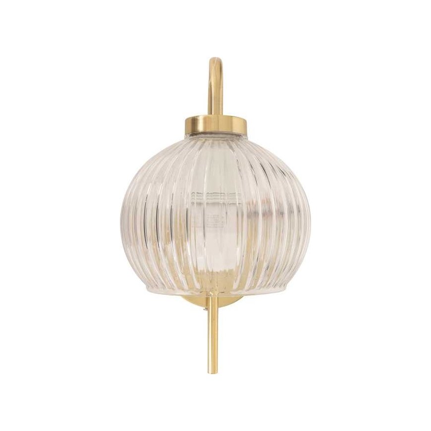 Lamp Kugel seinavalgus KRYS, kuldne ja klaasist, kõrgus 30 cm – 5