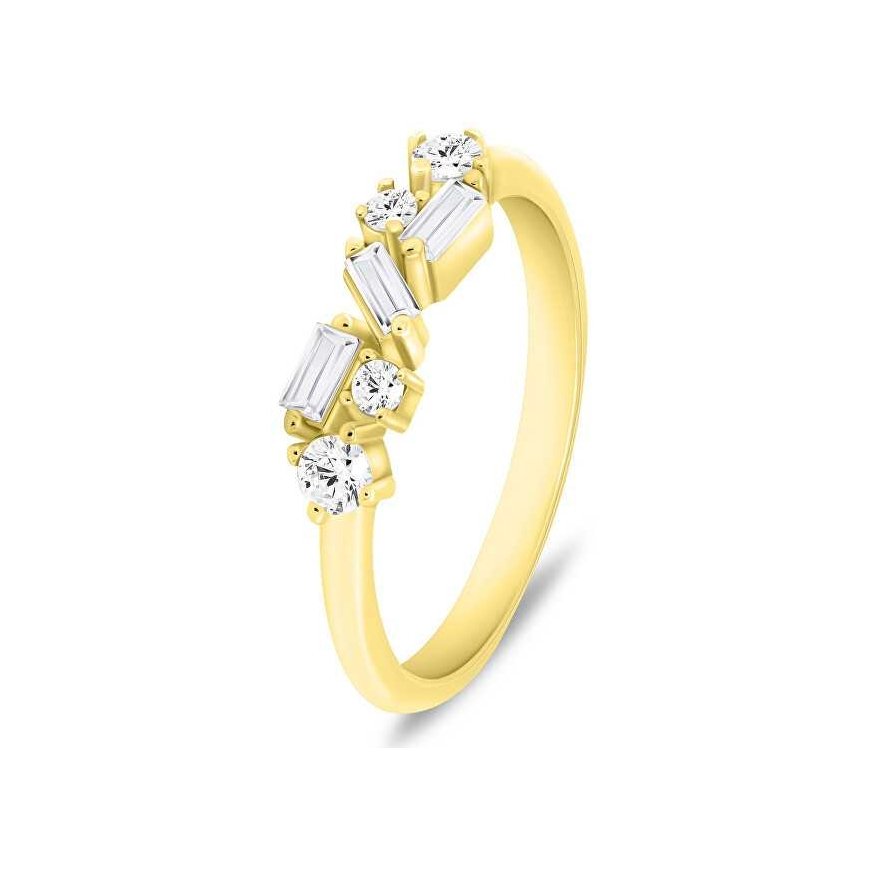 Brilio Silver Brilio Silver Plated Ring with Clear Zircons RI121Y