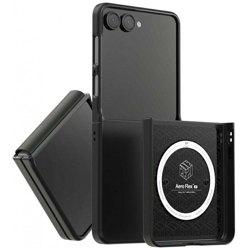 Araree Aero Flex M MagSafe Qi2 case for Samsung Galaxy Z Flip7 black