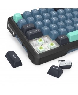 REDRAGON K724GBG-RGB-PRO Behemoth näppäimistö USB + RF Wireless + Bluetooth Harmaa, Sininen