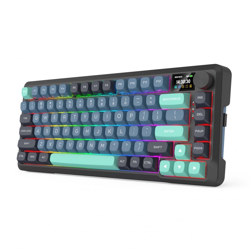 REDRAGON K724GBG-RGB-PRO Behemoth tastatūra USB + RF Wireless + Bluetooth Pelēks, Zils – 3