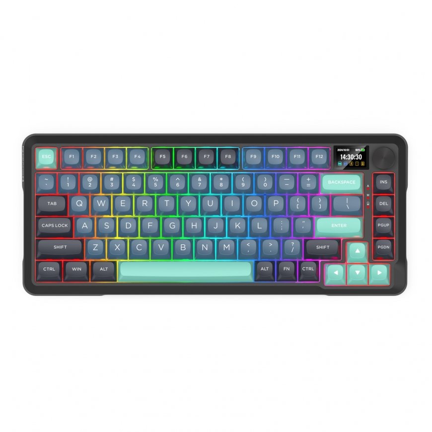 REDRAGON K724GBG-RGB-PRO Behemoth näppäimistö USB + RF Wireless + Bluetooth Harmaa, Sininen – 5