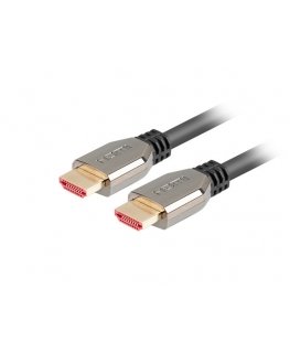 Lanberg CA-HDMI-30CU-0010-BK HDMI-kaabel 1 m HDMI tüüp A (Standard) Must, Hõbe