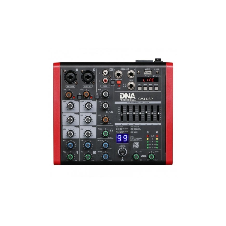 DNA CM4-DSP USB MP3 Bluetooth Phantom Audio Mikseris – 2