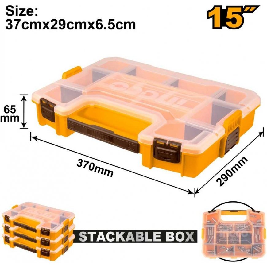 Ingco PBX1511 Stackable organizer 37x29x6.5cm – 2