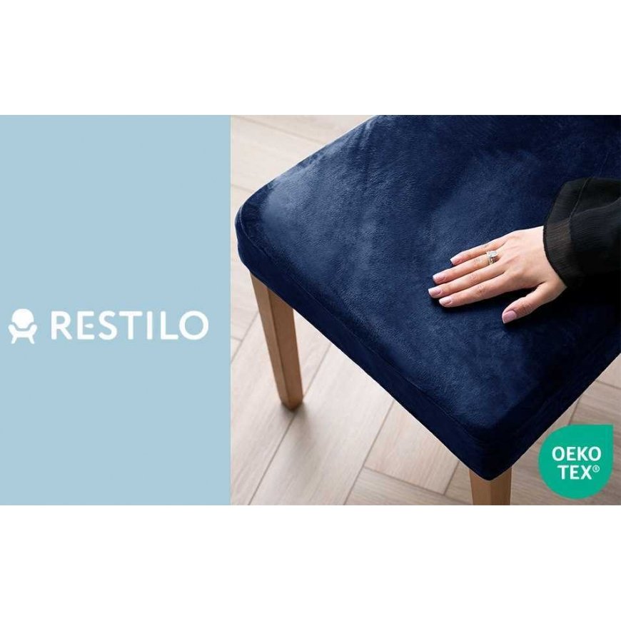 CLASSIC RESTILO sofa cover SENTO in indigo color, simple, classic style – 2