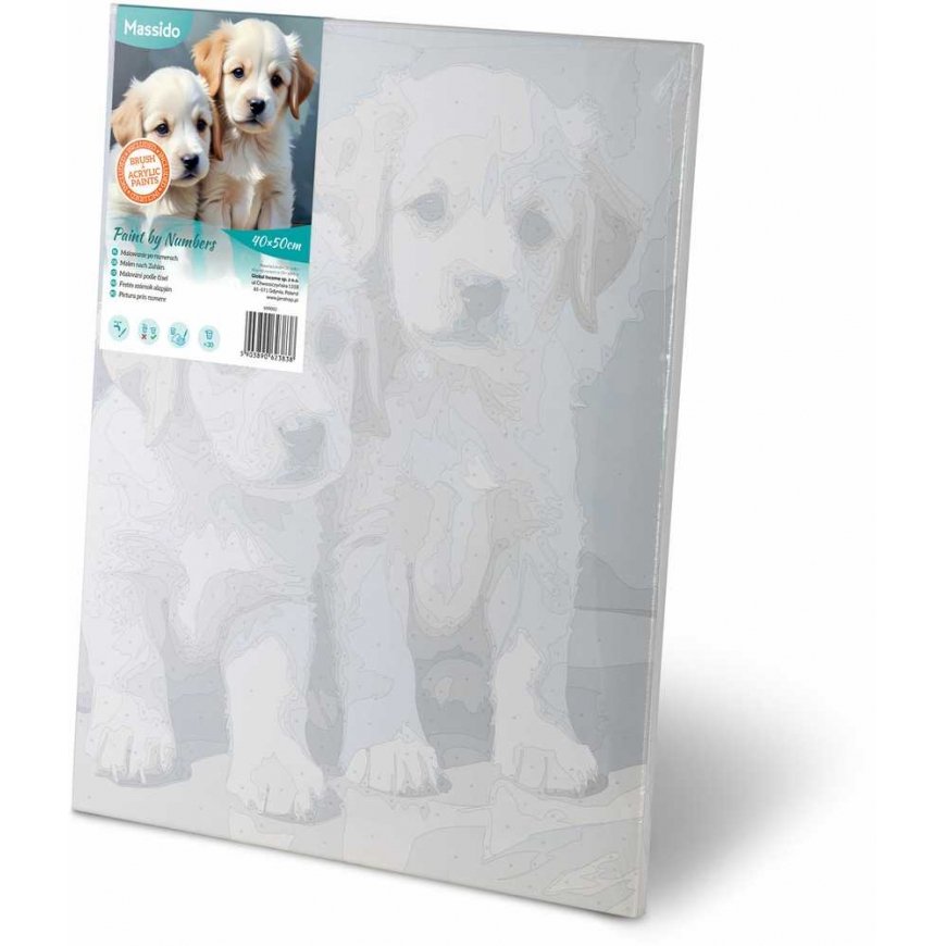 Glezna ar numuriem 40x50 cm Massido Kucēni – 3