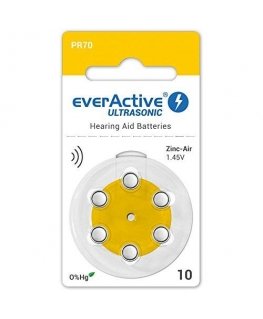 Klausos aparato baterija - Everactive Ultrasonic 10 PR70 1.45V 60 vnt.