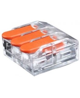 Hismart Universali užspaudžiama laidų jungtis, 3x 0.5-6.0mm², 41A, 450V, 20vnt.