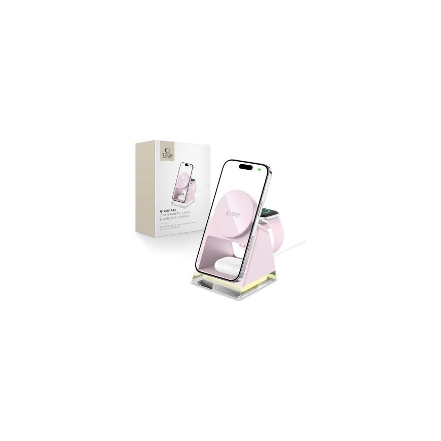 TECH-PROTECT QI15W-A43 3IN1 MAGNETTINEN MAGSAFE LANGATON LATAUSLAITE BA