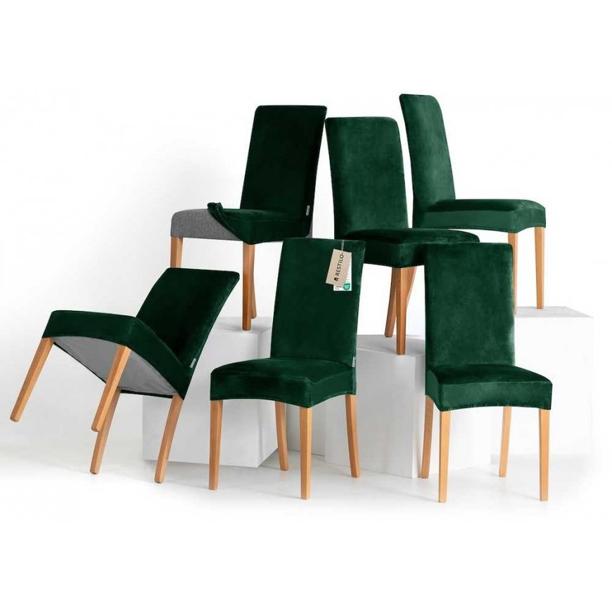CLASSIC RESTILO sofa cover SENTO, bottle green color, simple, classic