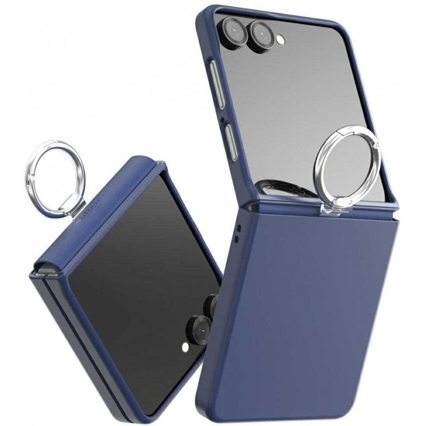 Dėklas Araree Aero Flex R East-Grip Ring do Samsung Galaxy Z Flip7 tamsiai mėlyna