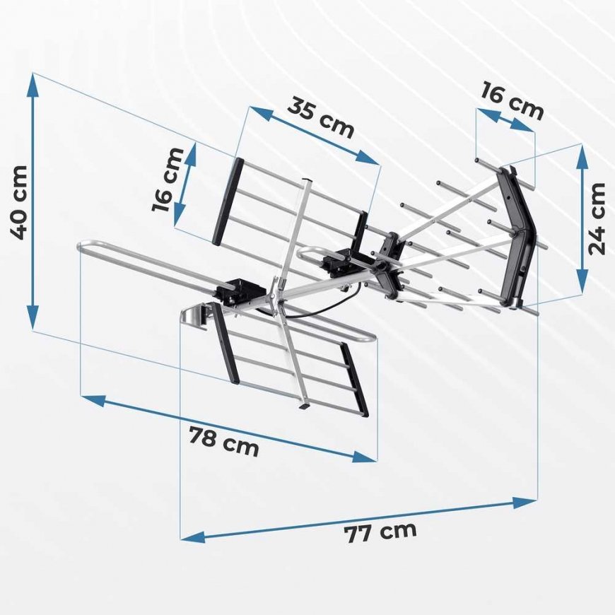 Kryptinen ulkoantenni televisiolle ultra HD 4K Berdsen BD-950 – 4