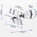 Kryptinė lauko antena televizoriui ultra HD 4K Berdsen BD-950 Kryptinė lauko antena televizoriui ultra HD 4K Berdsen BD-950