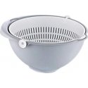 Bowl-strainer 2in1 Stella 25x25x12cm white|grey Bowl-strainer 2in1 Stella 25x25x12cm white|grey