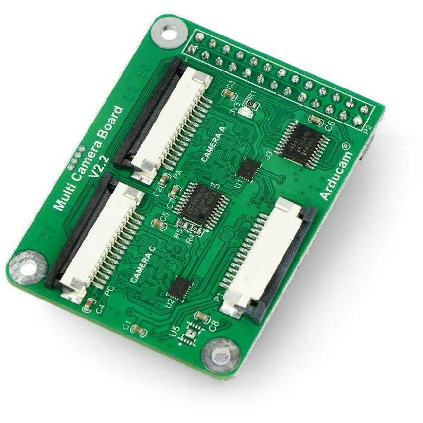 Arducam Kelių kameru adaptera modulis v2.2, Raspberry Pi 4B/3B/3B+ kameru hub